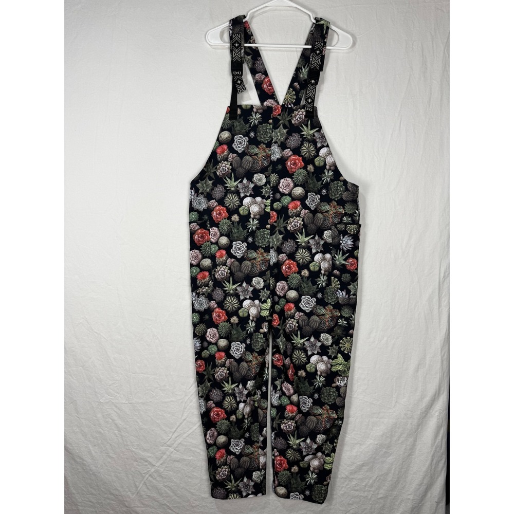 KAVU San Blas Greenhouse Overalls XL Black Succulent Cactus Print NWT 6094-856-4 - Picture 5 of 11